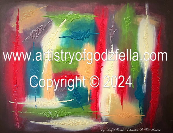 Indigenous Frequencies - 24 x 30 ~ Original (1x) One Of A Kind ~  By Artist Godzfella (Charles R. Hawthorne)