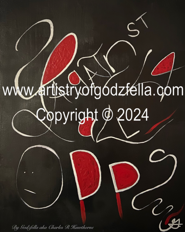 Against All Oddpps - 24x30 ~ Original (1x) One Of A Kind ~  By Artist Godzfella (Charles R. Hawthorne)