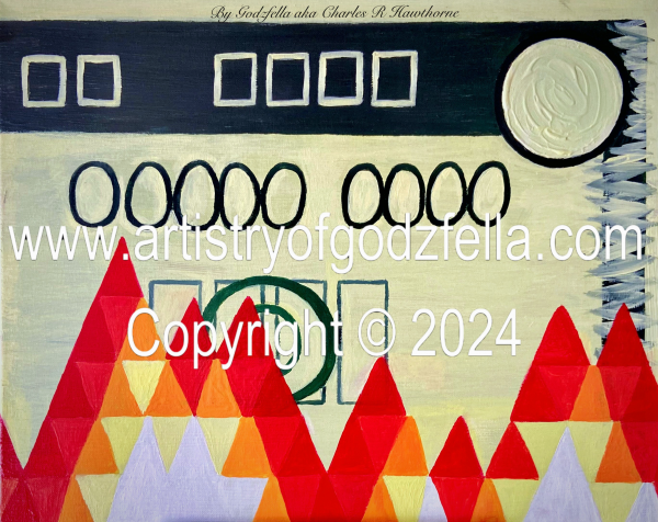 The Dollar In Bad Shapes - 16 x 20 ~ Original (1x) One Of A Kind ~ By Artist Godzfella (Charles R. Hawthorne)